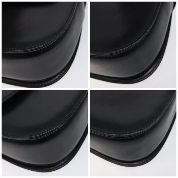 GUCCI Bamboo Hand Bag Leather Black Gold 000 46 0188 Auth 122152 - Picture 15 of 16